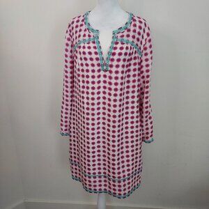 Vineyard Vines Purple Tie Dye Silk Tunic Dress Size 14